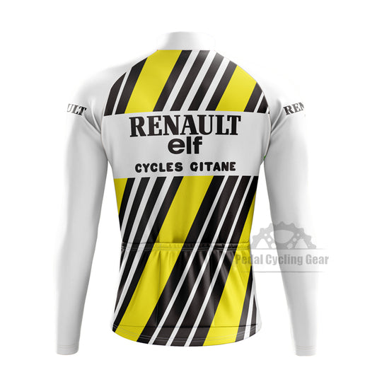 Renault elf Gitane Retro Wielertrui met lange mouwen