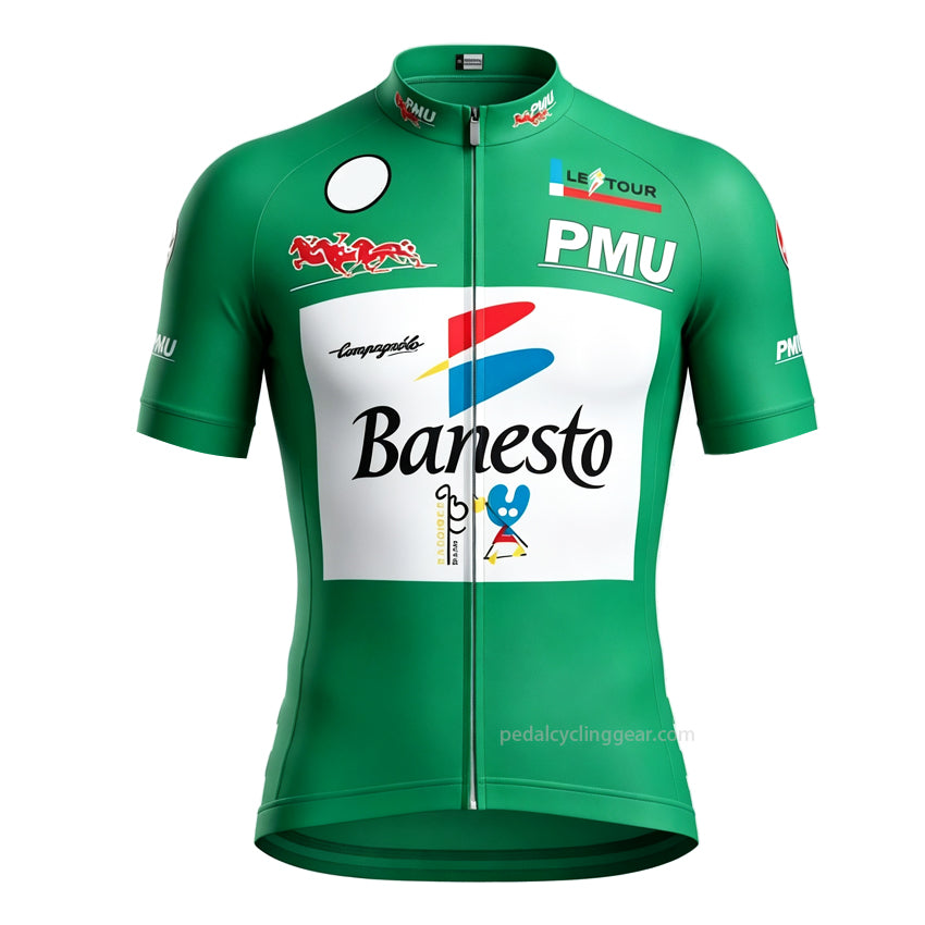 Retro Banesto Green Retro Cycling Jersey