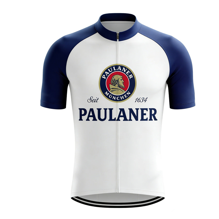 Retro Paulaner Beer Cycling Jersey | Vintage Munich Bike Shirt