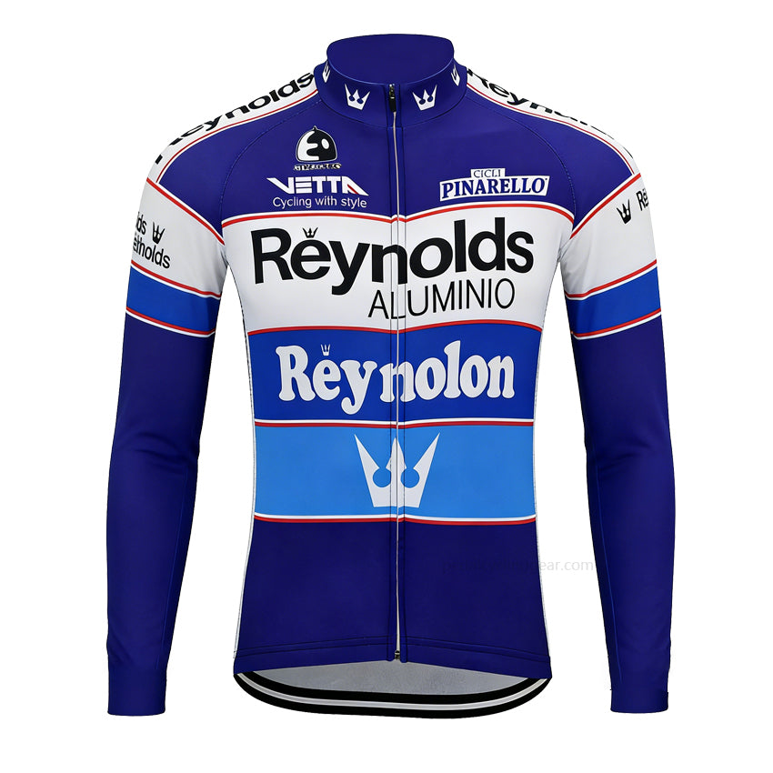 Reynolds Aluminio Retro Long Sleeve Cycling Jersey front view