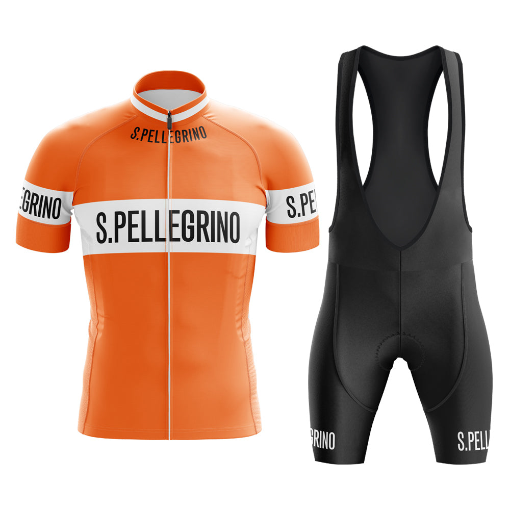 San Pellegrino Retro Cycling Jersey with Black Bib Short