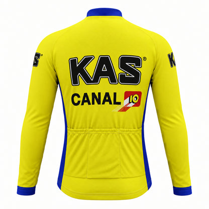 KAS Canal 10 Retro Long Sleeve Cycling Jersey, back view