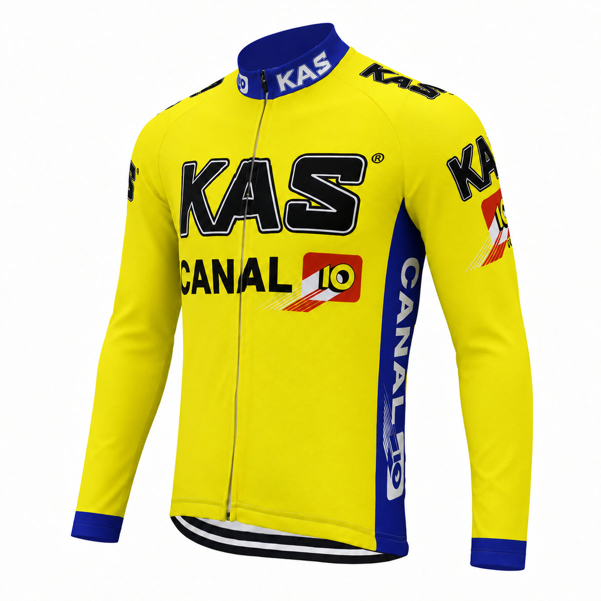 KAS Canal 10 Retro Long Sleeve Cycling Jersey, front view