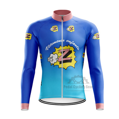 Team Z vetements Long Sleeve Retro Cycling Jersey Greg Lemond