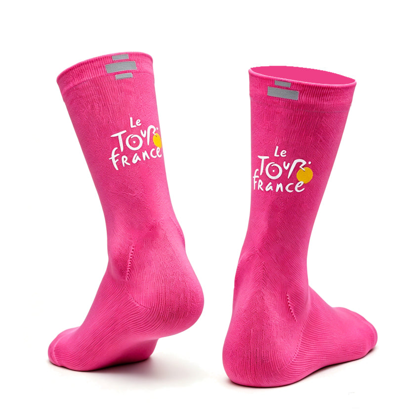 Tour de France Reflective Cycling Socks - Neon Pink