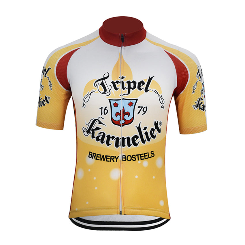 Men's Tripel Karmeliet Beer Short Sleeve Cycling Jersey