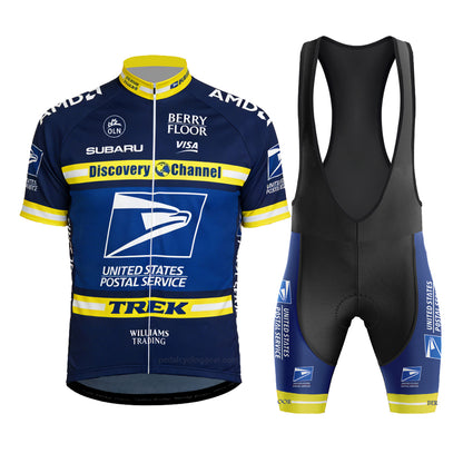 Men's US Postal Service Retro Jersey with Bib Shorts