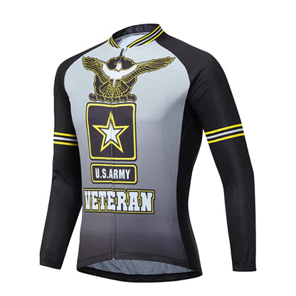 US Army Veteran Long Sleeve Cycling Jersey