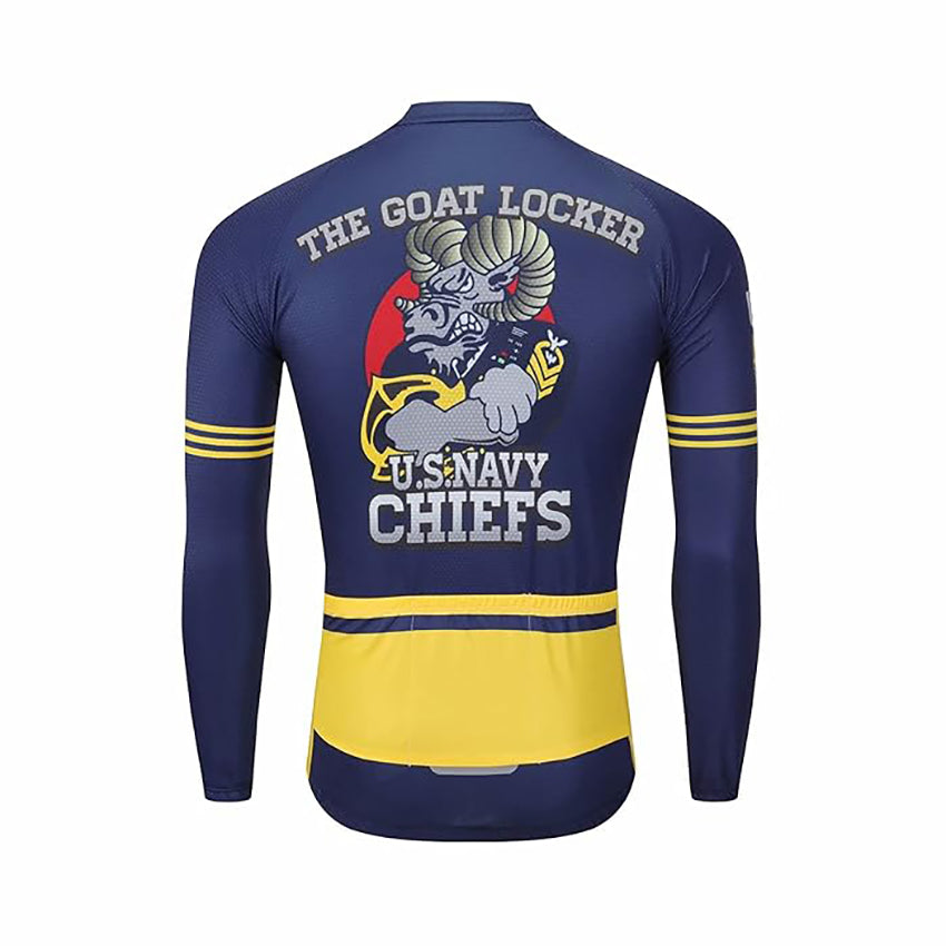 us navy chiefs long sleeve cycling jersey