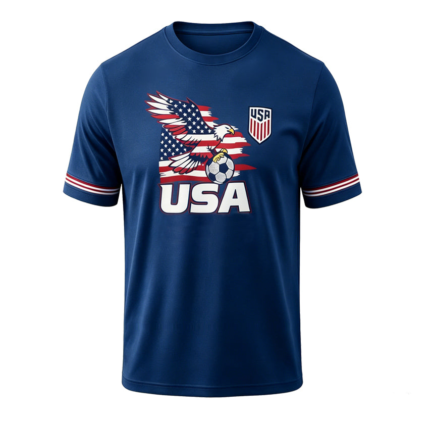 USA Eagle Soccer Men's Navy T-Shirt