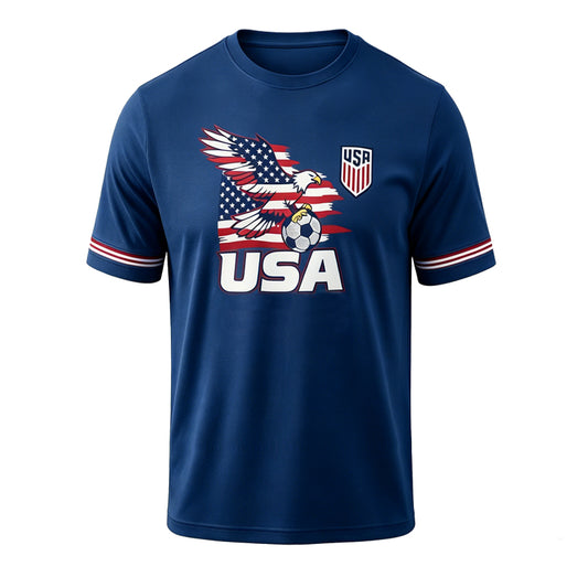 USA Eagle Soccer Men's Navy T-Shirt
