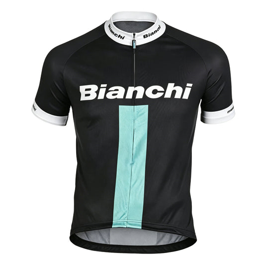 Bianchi Classic Retro Short Sleeve Cycling Jersey Black