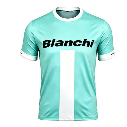Vintage Bianchi Retro Cycling T-Shirt | Classic Celeste