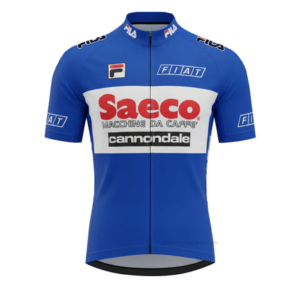 Vintage Saeco Fiat Cycling Jersey – Blue Leader’s Jersey