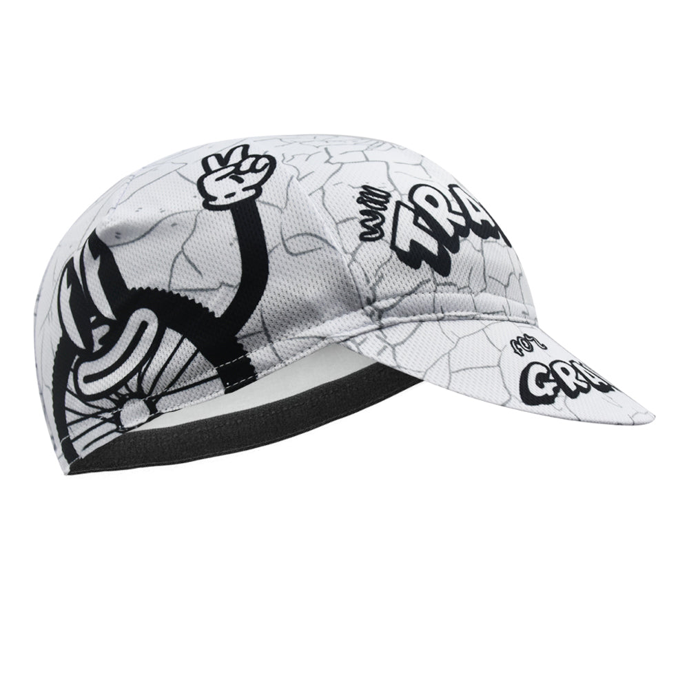Gravel Cartoon Doodle Bike Cap