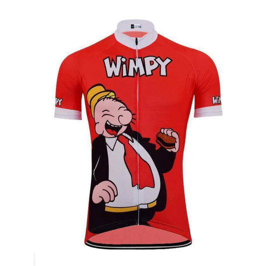 wimpy red funny cycling jersey