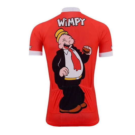 wimpy red funny cycling jersey
