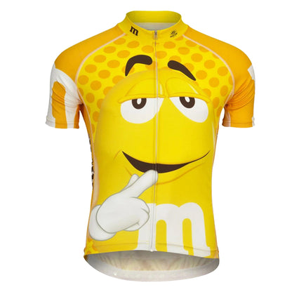 Yellow M&M Funny Cycling Jersey